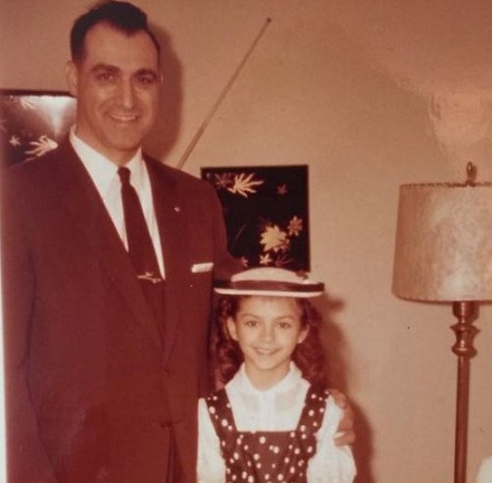 The childhood image of Victoria Principal with her beloved father  Victor Rocco Principal